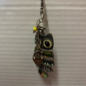 Juicy Couture up cycle Colorful Owl Keychain/purses charm